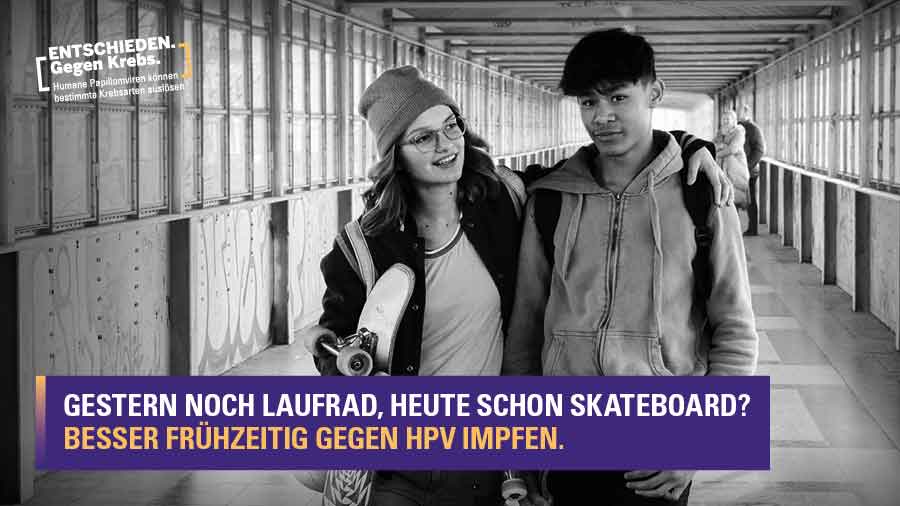 HPV-Aufklärungskampagne mit dem Appell: „Besser frühzeitig gegen HPV impfen“