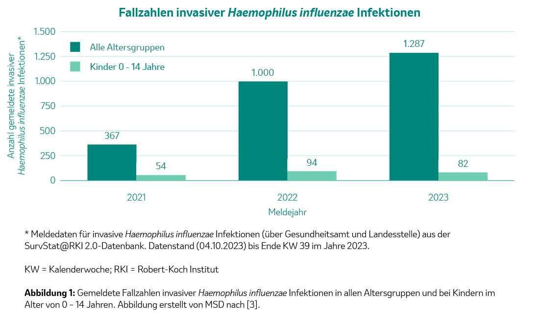 Abbildung invasive Haemophilus influenzae Infektionen