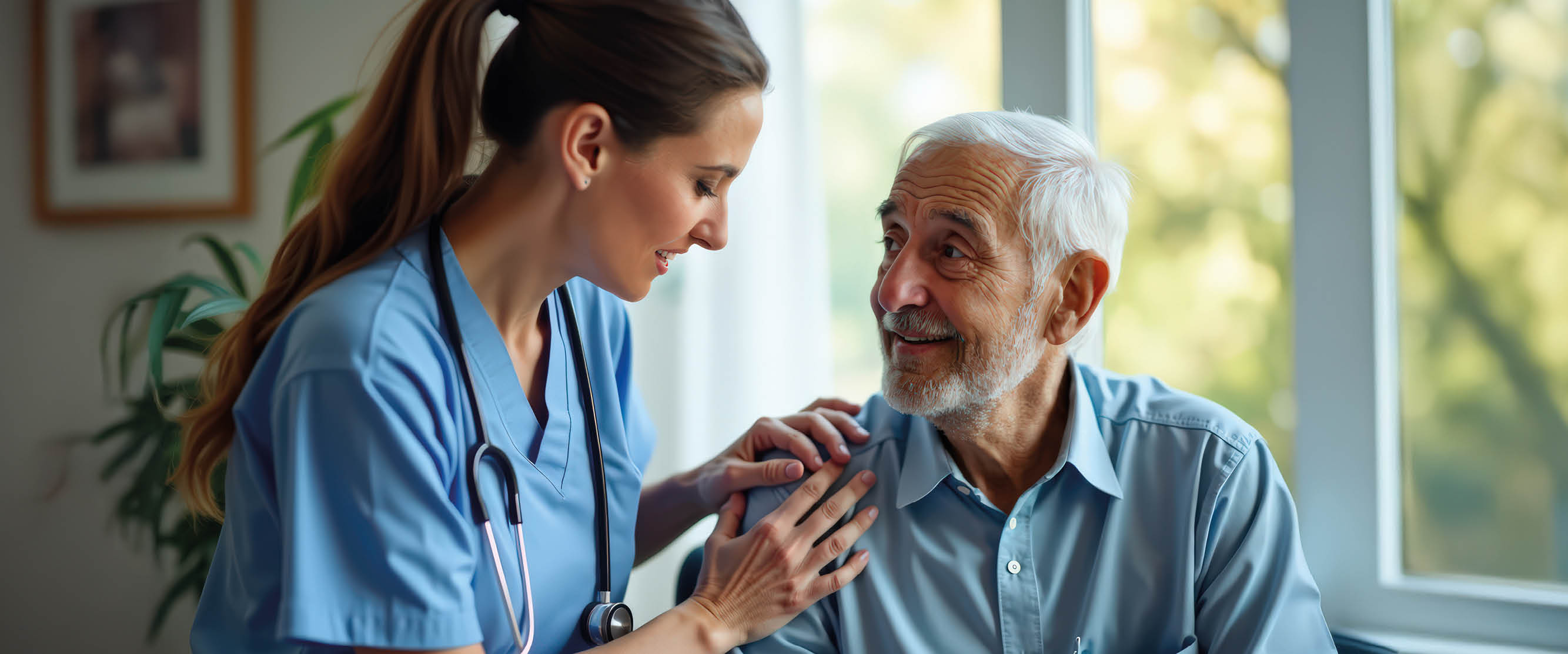 Drei medizinische Fachangestellte stehen nebeneinander und lächeln.